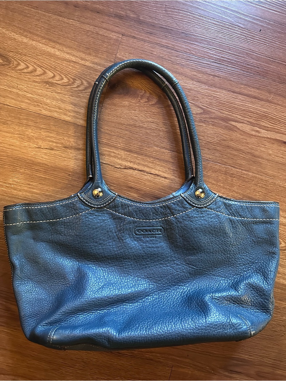 Coach | Bags | Y2k Coach Bleecker Legacy Blue Leather Tote | Poshmark